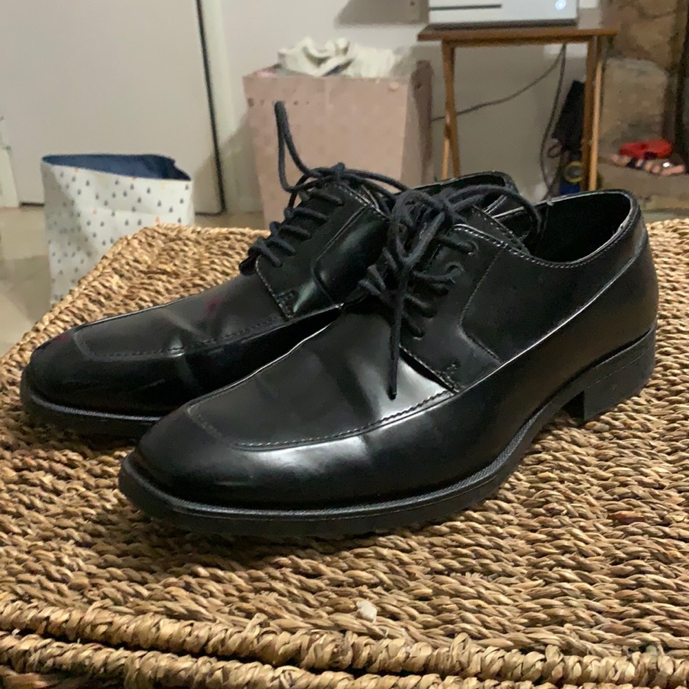 Dress black shoes, normal wear from couple times use, still very good condition